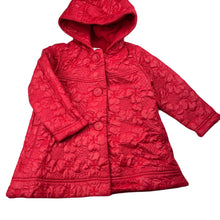 Load image into Gallery viewer, Girls Next, red floral fleece lined jacket / coat, light mark, FUC, size 2-3,  