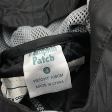 Load image into Gallery viewer, Boys Pumpkin Patch, black spray jacket / rain coat, GUC, size 4,  