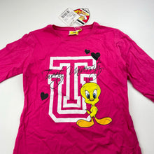 Load image into Gallery viewer, Girls LOONEY TUNES, Tweety Pie cotton long sleeve top, NEW, size 8-9,  