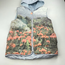 Load image into Gallery viewer, Girls COOL CLUB, hooded puffer vest / sleeveless jacket, small mark, FUC, size 10,  