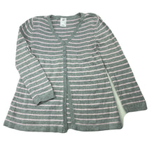 Load image into Gallery viewer, Girls Target, grey &amp; pink knitted cotton cardigan, FUC, size 5,  