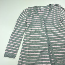 Load image into Gallery viewer, Girls Target, grey &amp; pink knitted cotton cardigan, FUC, size 5,  