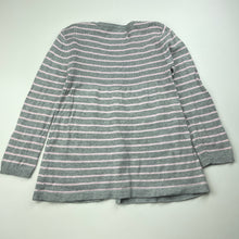 Load image into Gallery viewer, Girls Target, grey &amp; pink knitted cotton cardigan, FUC, size 5,  