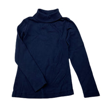 Load image into Gallery viewer, Girls Target, navy ribbed roll neck top / skivvy, EUC, size 6,  