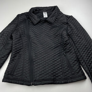 Girls Miss Understood, black lightly quilted jacket, EUC, size 10,  