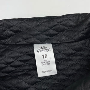 Girls Miss Understood, black lightly quilted jacket, EUC, size 10,  