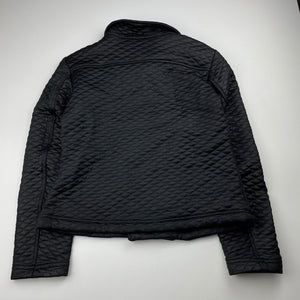 Girls Miss Understood, black lightly quilted jacket, EUC, size 10,  