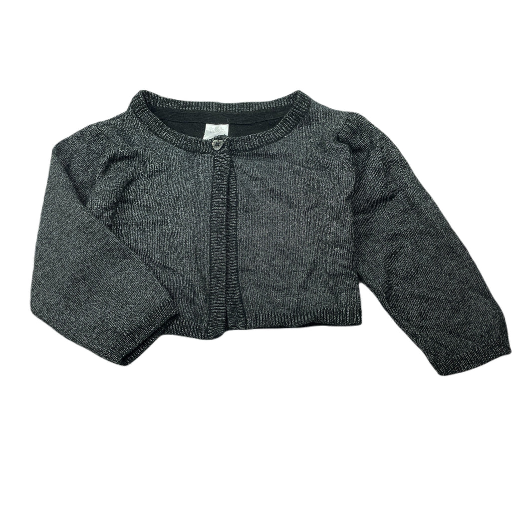 Girls H&T, black & silver 3/4 sleeve cardigan, GUC, size 6,  