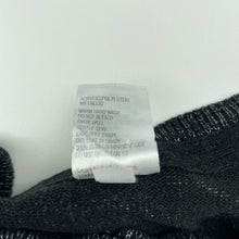 Load image into Gallery viewer, Girls H&amp;T, black &amp; silver 3/4 sleeve cardigan, GUC, size 6,  