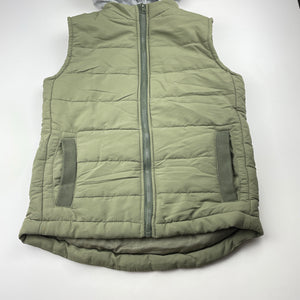 Boys Clothing & Co, khaki hooded puffer vest, EUC, size 9,  