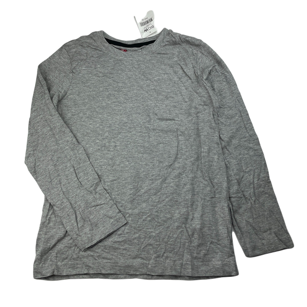 Boys Shock Resistant, grey marle long sleeve t-shirt / top, NEW, size 10,  