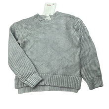 Load image into Gallery viewer, Girls Seed, silver knitted cotton sweater / jumper, NEW, size 7,  