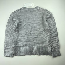 Load image into Gallery viewer, Girls Seed, silver knitted cotton sweater / jumper, NEW, size 7,  