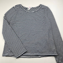 Load image into Gallery viewer, Girls Eve's Sister, navy stripe lightweight long sleeve top, EUC, size 10,  