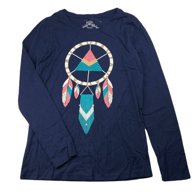 Girls Miss Understood, navy cotton long sleeve top, dreamcatcher, EUC, size 12,  