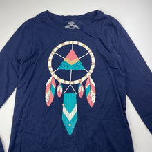 Load image into Gallery viewer, Girls Miss Understood, navy cotton long sleeve top, dreamcatcher, EUC, size 12,  