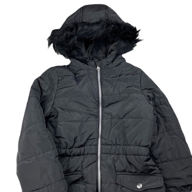 Girls Target, black hooded jacket / coat, EUC, size 7,  