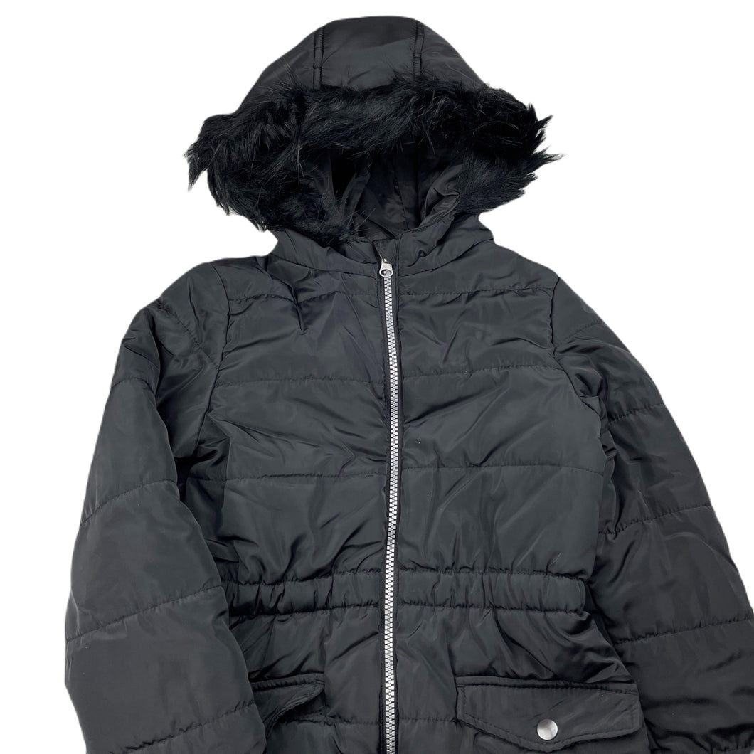 Girls Target, black hooded jacket / coat, EUC, size 7,  