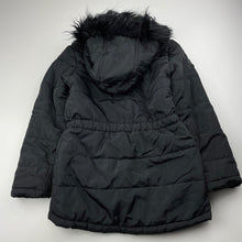 Load image into Gallery viewer, Girls Target, black hooded jacket / coat, EUC, size 7,  