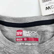Load image into Gallery viewer, Boys Shock Resistant, grey marle long sleeve t-shirt / top, NEW, size 10,  