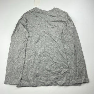 Boys Shock Resistant, grey marle long sleeve t-shirt / top, NEW, size 10,  