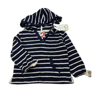 Girls Cotton On, navy terry hooded top, NEW, size 2,  