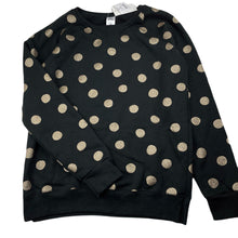 Load image into Gallery viewer, Girls Miss Understood, black &amp; gold spot fleece lined sweater, NEW, size 14,  
