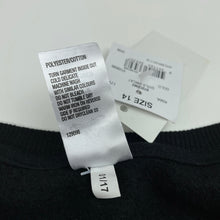Load image into Gallery viewer, Girls Miss Understood, black &amp; gold spot fleece lined sweater, NEW, size 14,  