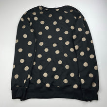 Load image into Gallery viewer, Girls Miss Understood, black &amp; gold spot fleece lined sweater, NEW, size 14,  