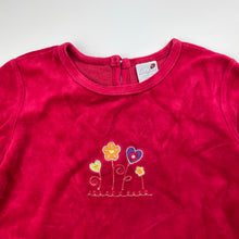 Load image into Gallery viewer, Girls Ladybird, vintage velour long sleeve top, GUC, size 6,  