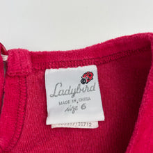 Load image into Gallery viewer, Girls Ladybird, vintage velour long sleeve top, GUC, size 6,  