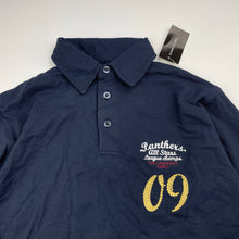 Load image into Gallery viewer, Boys St Bernard, navy cotton long sleeve polo top, NEW, size 9-10,  