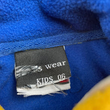 Load image into Gallery viewer, Boys JBs Wear, blue &amp; yellow fleece sweater, EUC, size 6,  