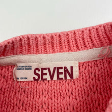 Load image into Gallery viewer, Girls Cotton On, pink knitted cotton sweater / jumper, FUC, size 7,  