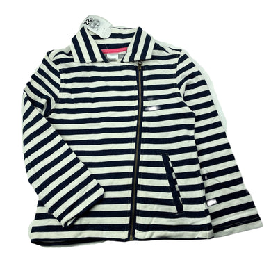 Girls Target, navy stripe cotton lightweight jacket, *light mark on back*, NEW, size 6,  
