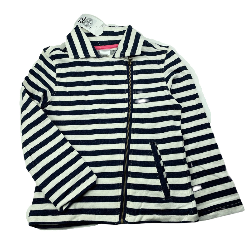 Girls Target, navy stripe cotton lightweight jacket, *light mark on back*, NEW, size 6,  