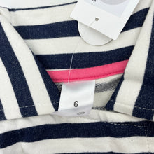 Load image into Gallery viewer, Girls Target, navy stripe cotton lightweight jacket, *light mark on back*, NEW, size 6,  
