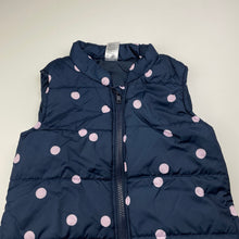 Load image into Gallery viewer, Girls Kids &amp; Co, navy puffer vest / sleeveless jacket, EUC, size 7,  