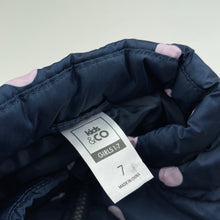 Load image into Gallery viewer, Girls Kids &amp; Co, navy puffer vest / sleeveless jacket, EUC, size 7,  