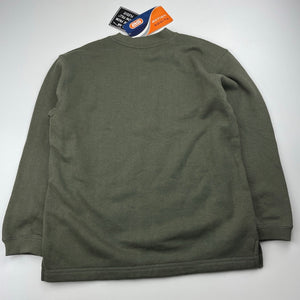 Boys Action Sports, khaki fleece lined sweater / jumper, EUC, size 8,  