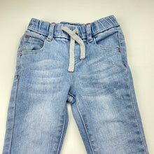 Load image into Gallery viewer, Boys Breakers, distressed stretch denim jeans, elasticated, Inside leg: 31.5cm, GUC, size 2,  