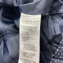 Load image into Gallery viewer, Girls Cotton On, navy &amp; white spot puffer vest / sleeveless jacket, GUC, size 8,  
