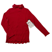 Load image into Gallery viewer, Girls Blue Sky, red ribbed roll neck top / skivvy, NEW, size 4,  