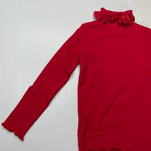 Load image into Gallery viewer, Girls Blue Sky, red ribbed roll neck top / skivvy, NEW, size 4,  