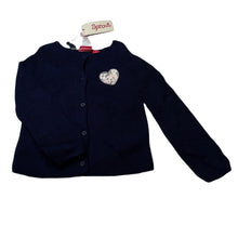 Load image into Gallery viewer, Girls Sprout, navy knitted cotton cardigan, NEW, size 2,  
