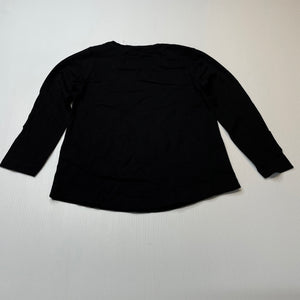 Girls H&T, black cotton long sleeve top, NEW, size 3,  