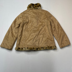 Girls Kids Stuff, faux fur lined faux suede jacket, EUC, size 2,  