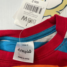 Load image into Gallery viewer, Boys Dymples, colourful striped long sleeve t-shirt / top, NEW, size 2,  