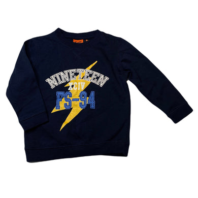 Boys Fun Spirit, navy fleece lined sweater / jumper, GUC, size 3,  