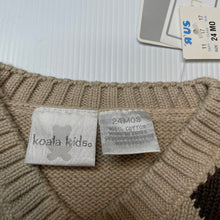 Load image into Gallery viewer, Boys Koala Kids, knitted cotton vest / sleeveless sweater, NEW, size 2,  